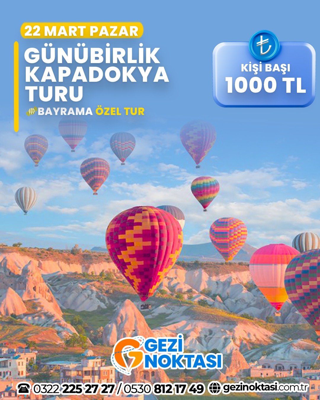 BAYRAMA ÖZEL GÜNÜBİRLİK KAPADOKYA TURU